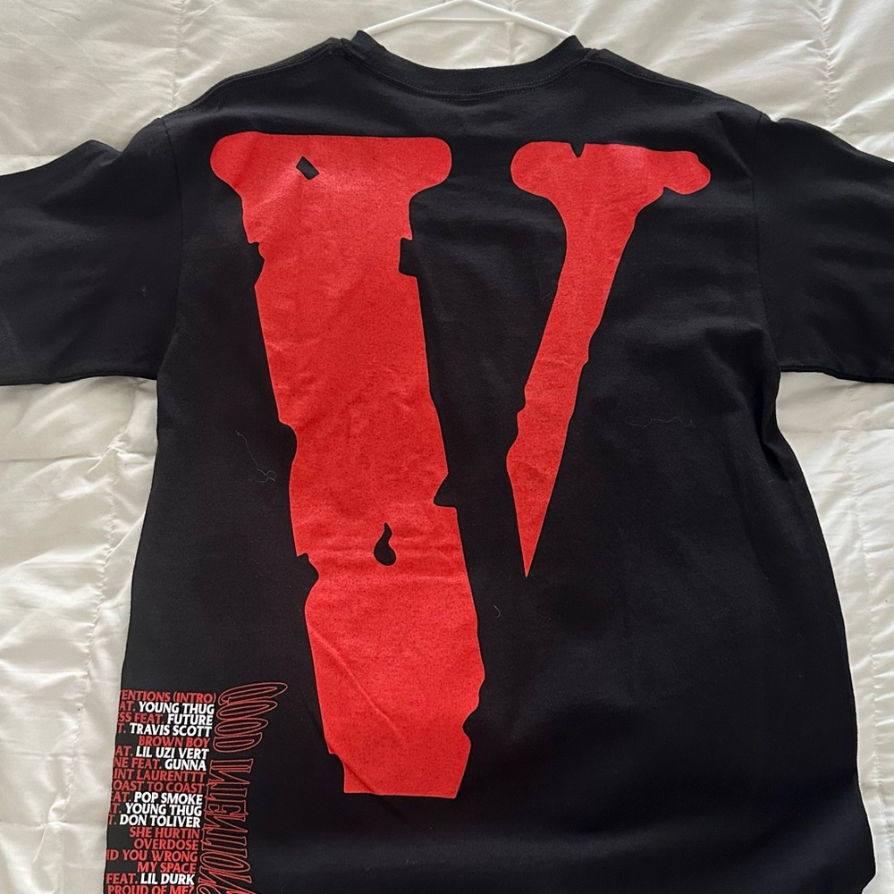 Nav Vlone Black T-Shirt with Red Graphic